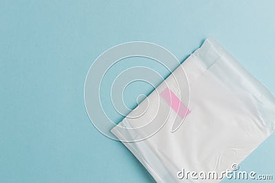 Menstruation sanitary pad for woman hygiene protection. Critical days. Medical conception Stock Photo