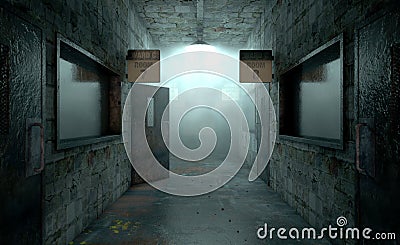 Mental Asylum Haunted Stock Photo