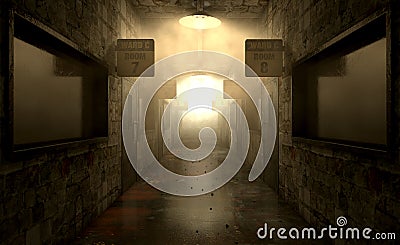 Mental Asylum Haunted Stock Photo