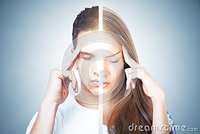 Mental difference concept Stock Photo