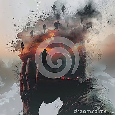 Mental Health Awareness: PTSD Stock Photo