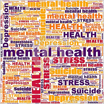 Mental Health Depression Suicidal Stress Abstract Background Illustration Stock Photo