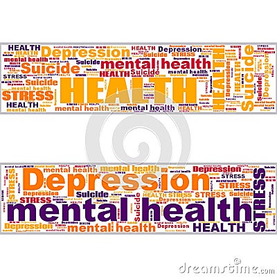 Mental Health Depression Suicidal Stress Abstract Background Illustration Stock Photo