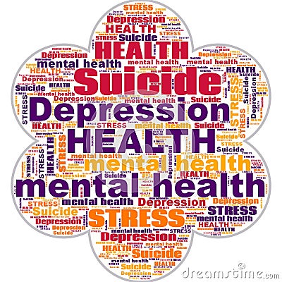 Mental Health Depression Suicidal Stress Abstract Background Illustration Stock Photo