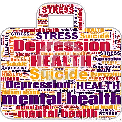 Mental Health Depression Suicidal Stress Abstract Background Illustration Stock Photo