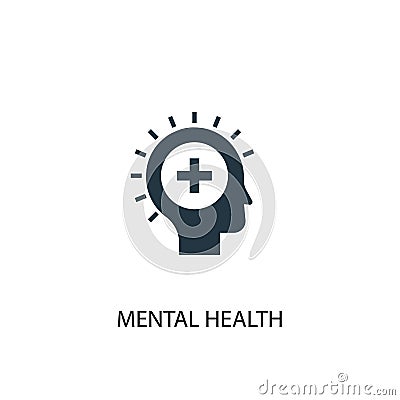 Mental health icon. Simple element Vector Illustration