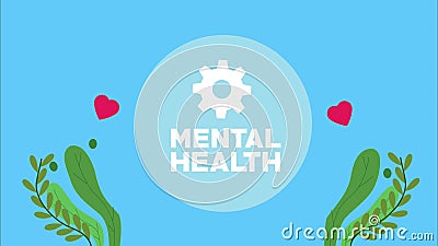 Mental Health Lettering Animation with Gear and Leafs Stock Video - Video  of psychotherapy, prevention: 197306045