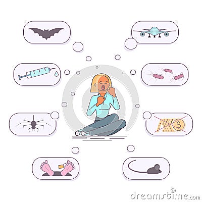 Mental health problems concept Vector Illustration