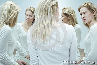 Mental illness and paranoia Stock Photo