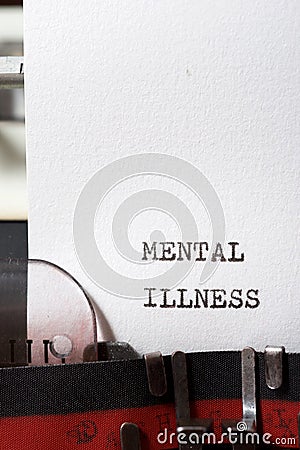 Mental illness text Stock Photo