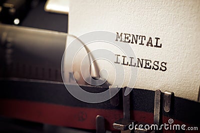 Mental illness text Stock Photo