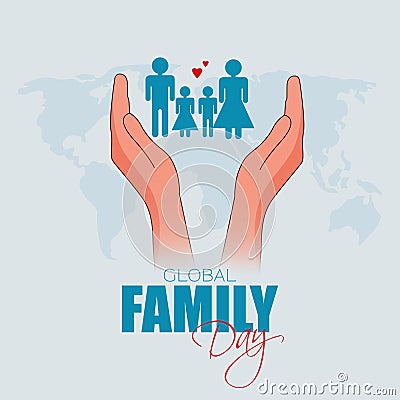 Global Family Day Vector Illustration