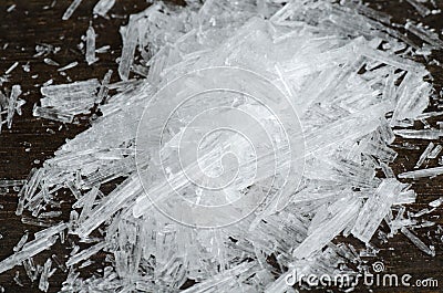 Menthol Crystals Stock Photo