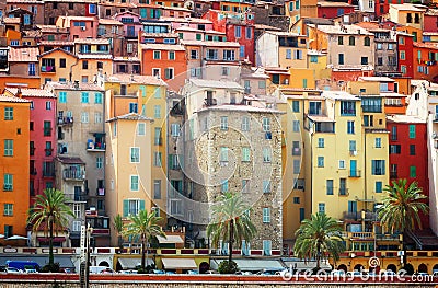 Menton old town, France Stock Photo