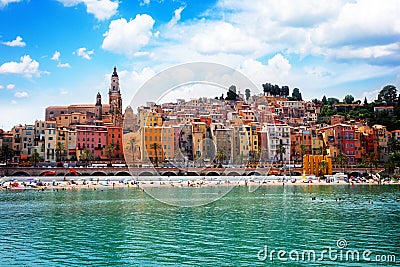 Menton at summer, France Stock Photo