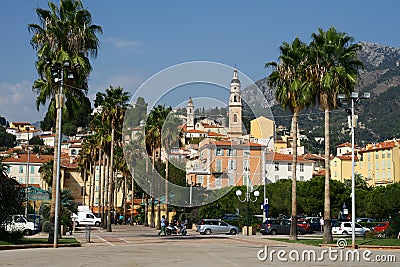 Menton town on French Riviera Editorial Stock Photo