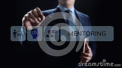 Mentoring Coaching Training Personal development and education concept. Stock Photo