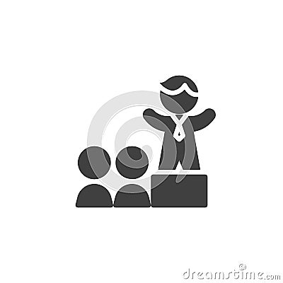 Mentoring coaching vector icon Vector Illustration