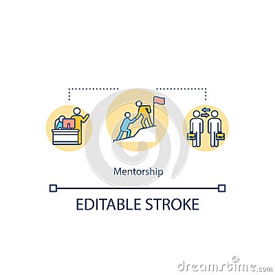 Mentorship concept icon Vector Illustration