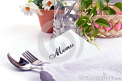 Menu Stock Photo