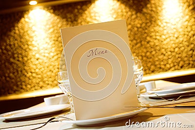 Menu Stock Photo