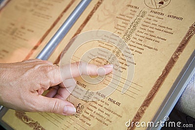 Menu Stock Photo