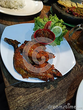 Menu Ayam Taliwang Stock Photo
