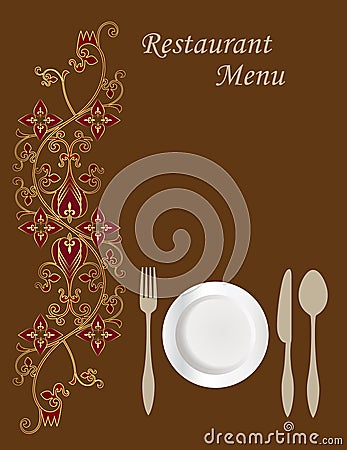 Menu Card Design Vector Illustration