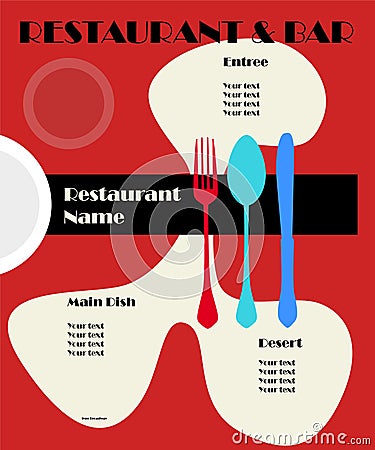 Menu card design Vector Illustration