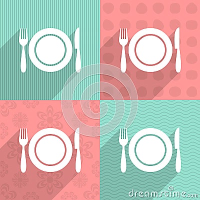 Menu icon on colorful backgrounds Vector Illustration