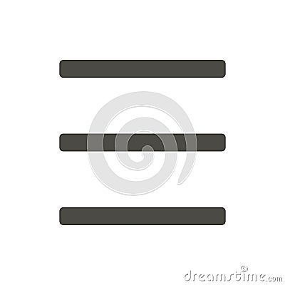 Menu icon vector. Navigation mobile button. Vector Illustration