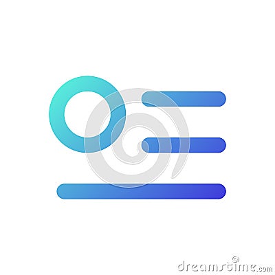 Menu notification pixel perfect gradient linear ui icon Vector Illustration