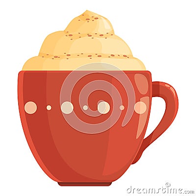 Menu spice latte icon cartoon vector. Pumpkin drink Vector Illustration