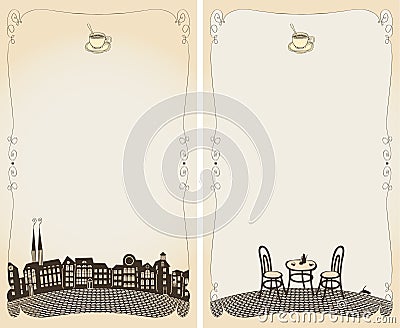 Menu for summer cafe Vector Illustration