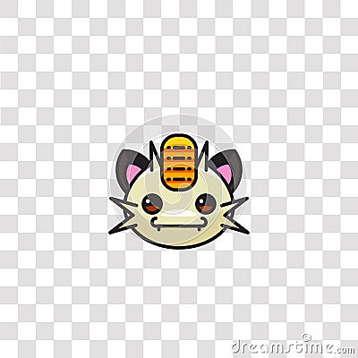 meowth icon sign and symbol. meowth color icon for website design and mobile app development. Simple Element from pokemon go Vector Illustration