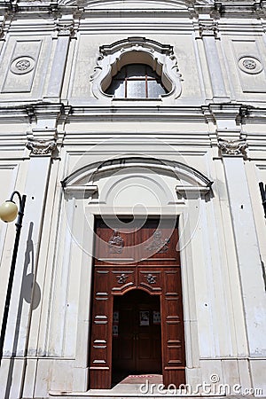 Mercato San Severino - Entrata della Chiesa di Sant`Anna in Via delle Puglie Stock Photo