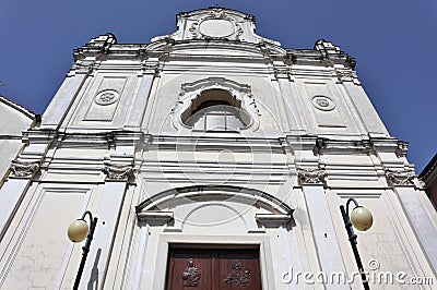 Mercato San Severino - Facciata della Chiesa di Sant`Anna in Via delle Puglie Stock Photo