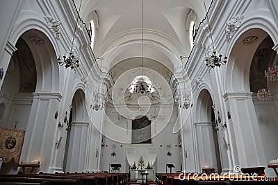 Mercato San Severino - Interno della Chiesa di Sant`Anna Editorial Stock Photo