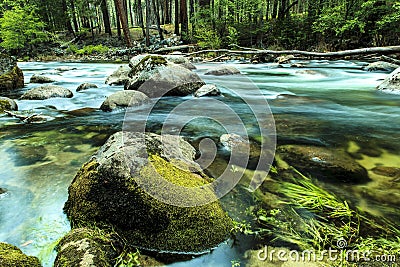 Merced River Yosemite California Stock Photo