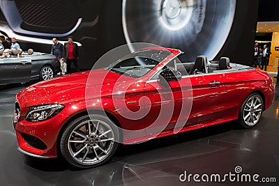 2017 Mercedes-AMG C43 Cabriolet car Editorial Stock Photo