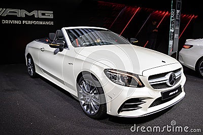 2017 Mercedes AMG C63 S Cabriolet car Editorial Stock Photo