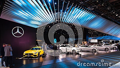 2018 Mercedes-AMG GT S and Marque Exhibit Editorial Stock Photo