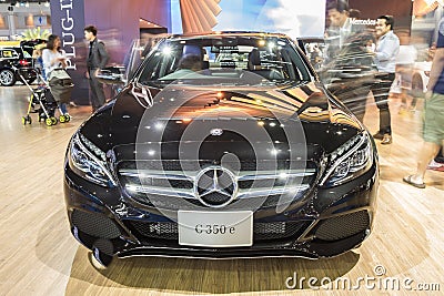 Mercedes-Benz C350e a plug-in-hybrid car Editorial Stock Photo