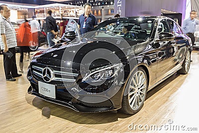 Mercedes-Benz C350e a plug-in-hybrid car Editorial Stock Photo