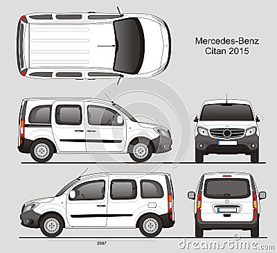 Mercedes-Benz Citan Medium Combi Van 2015 Editorial Stock Photo