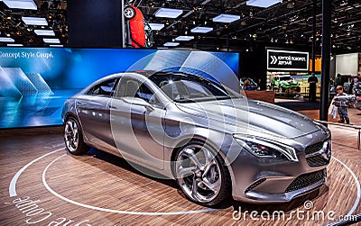 Mercedes-Benz at the exhibition close-up Editorial Stock Photo