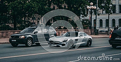 Mercedes Benz GTS AMG in Riga Editorial Stock Photo