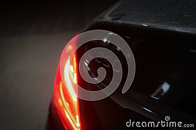 Mercedes Benz Logo C250 with LED Backlights Editorial Stock Photo