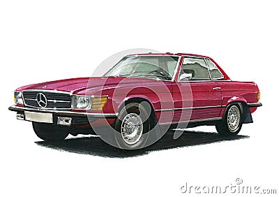 Mercedes Benz 350SL Editorial Stock Photo