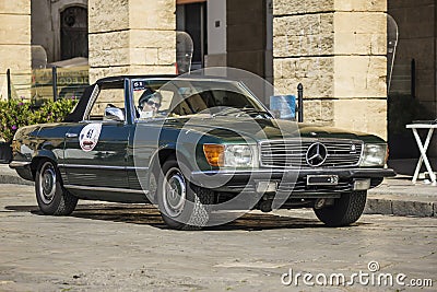 Mercedes-Benz 280 SL on the road Editorial Stock Photo